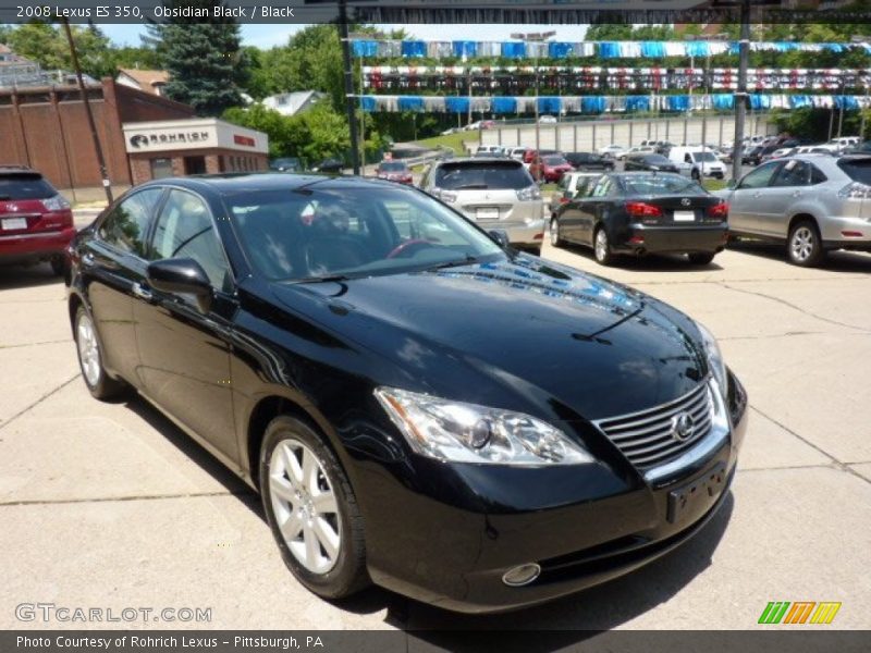 Obsidian Black / Black 2008 Lexus ES 350