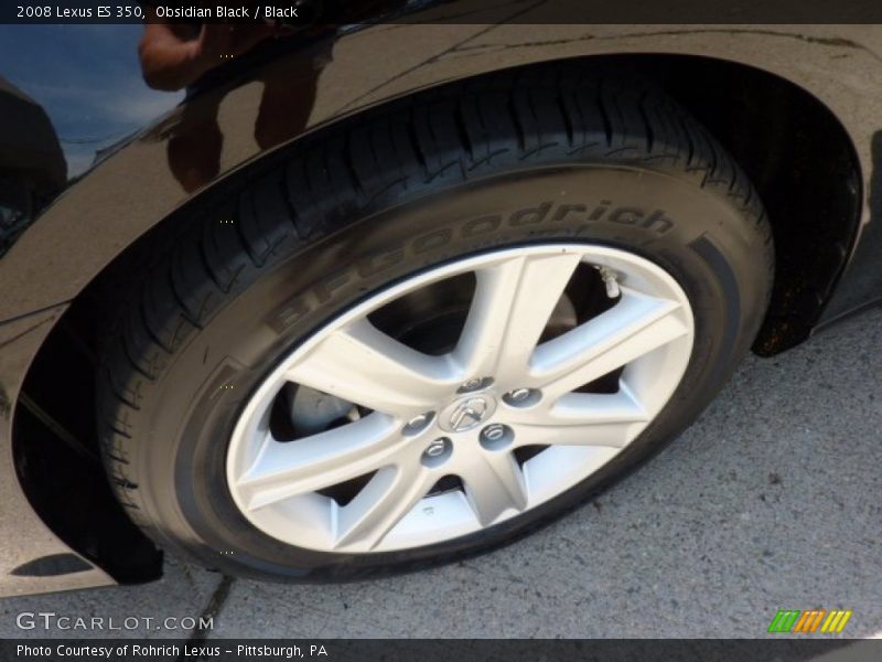 Obsidian Black / Black 2008 Lexus ES 350