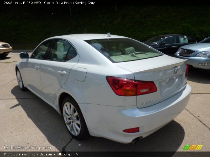 Glacier Frost Pearl / Sterling Gray 2008 Lexus IS 250 AWD