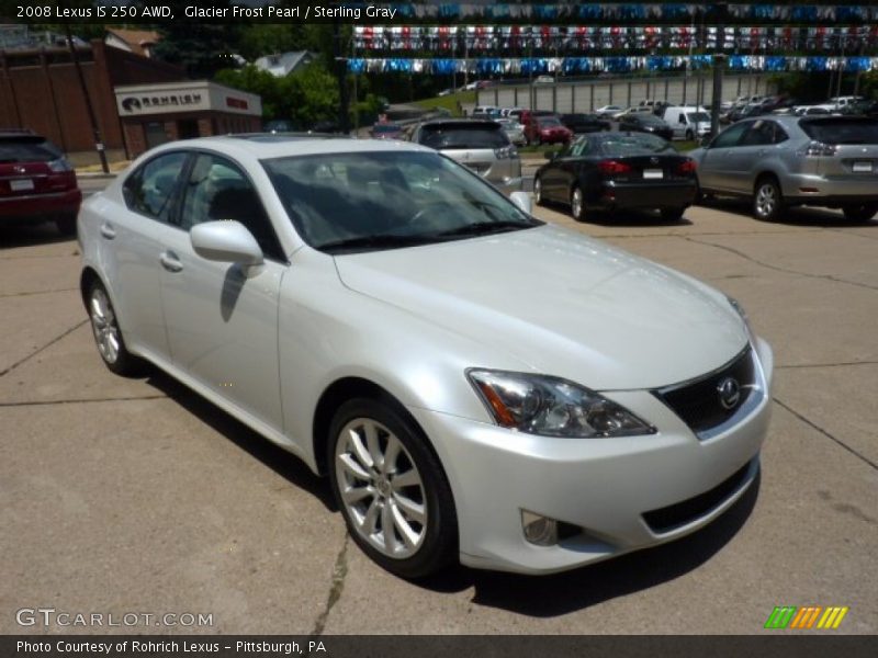 Glacier Frost Pearl / Sterling Gray 2008 Lexus IS 250 AWD