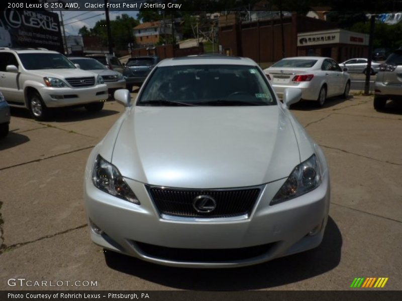 Glacier Frost Pearl / Sterling Gray 2008 Lexus IS 250 AWD