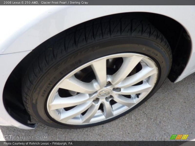 Glacier Frost Pearl / Sterling Gray 2008 Lexus IS 250 AWD