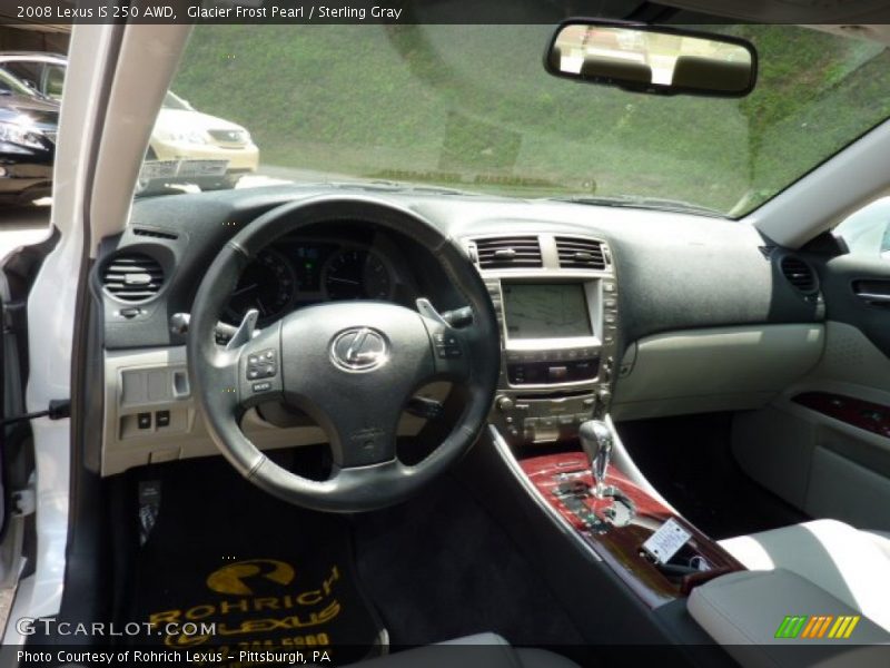 Glacier Frost Pearl / Sterling Gray 2008 Lexus IS 250 AWD