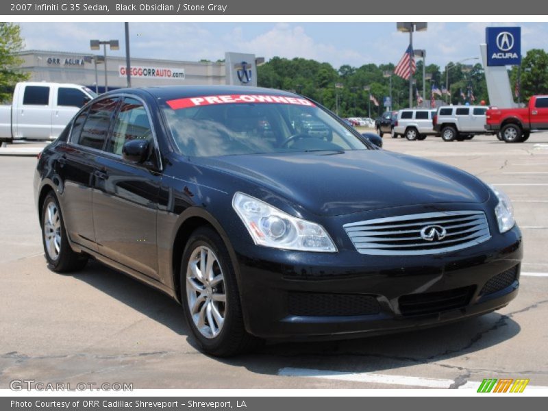 Black Obsidian / Stone Gray 2007 Infiniti G 35 Sedan