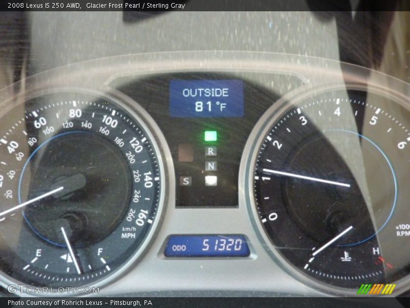 Glacier Frost Pearl / Sterling Gray 2008 Lexus IS 250 AWD