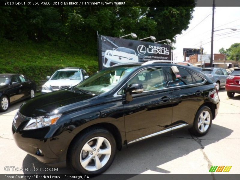 Obsidian Black / Parchment/Brown Walnut 2010 Lexus RX 350 AWD