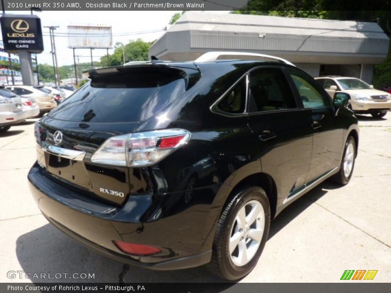 Obsidian Black / Parchment/Brown Walnut 2010 Lexus RX 350 AWD
