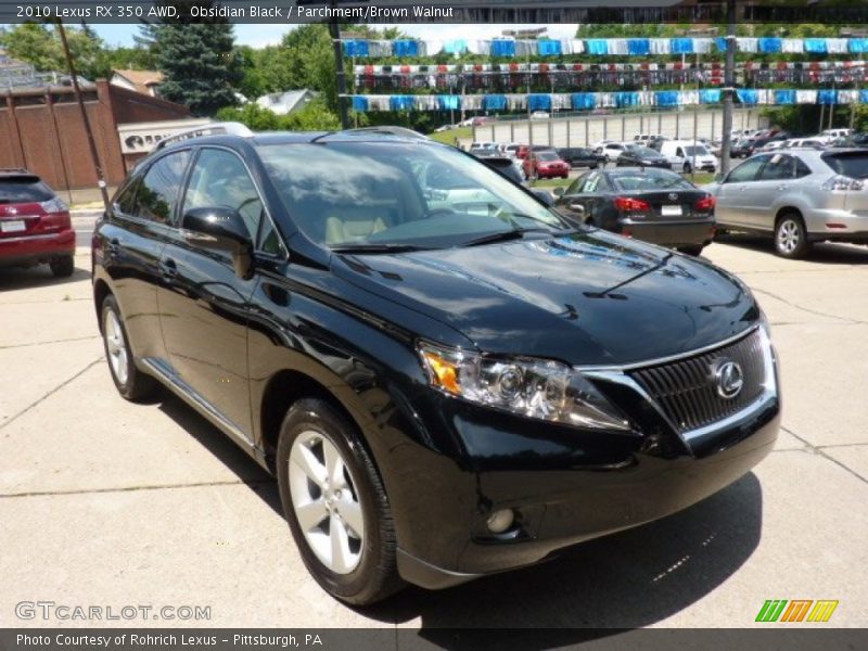 Obsidian Black / Parchment/Brown Walnut 2010 Lexus RX 350 AWD