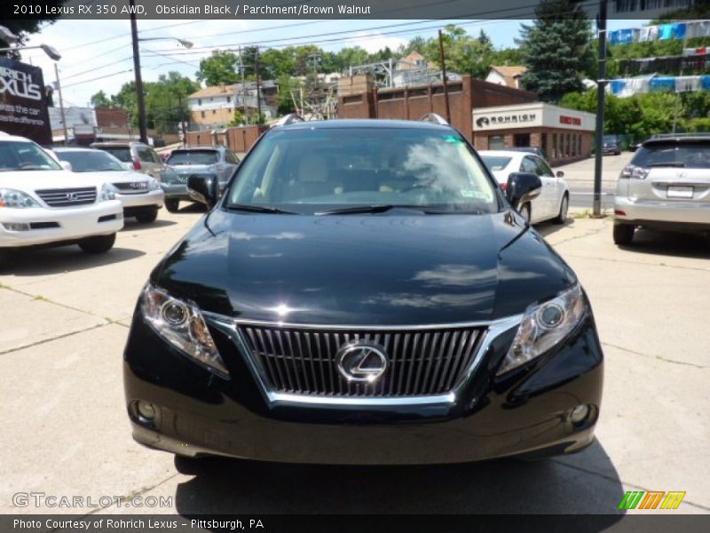 Obsidian Black / Parchment/Brown Walnut 2010 Lexus RX 350 AWD