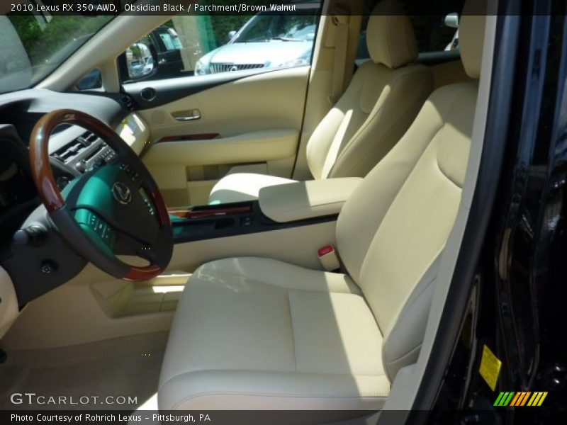 Obsidian Black / Parchment/Brown Walnut 2010 Lexus RX 350 AWD