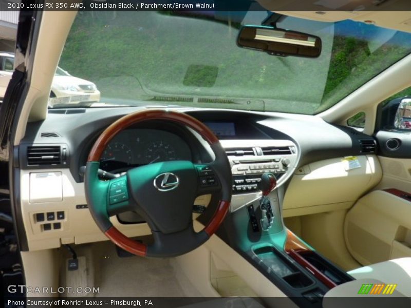 Obsidian Black / Parchment/Brown Walnut 2010 Lexus RX 350 AWD