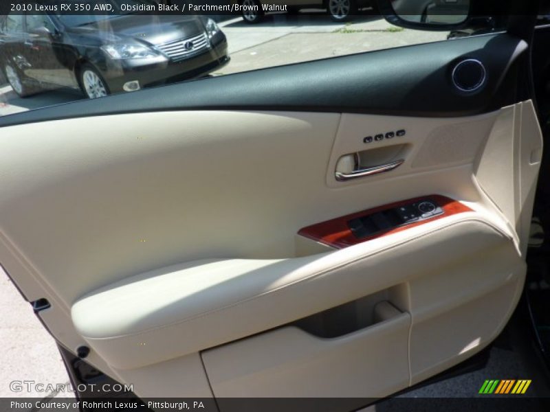 Obsidian Black / Parchment/Brown Walnut 2010 Lexus RX 350 AWD