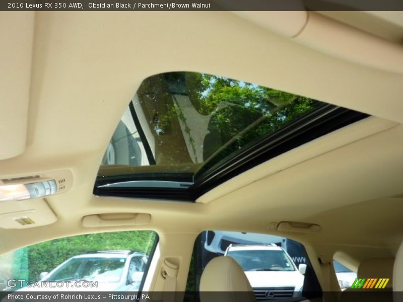 Obsidian Black / Parchment/Brown Walnut 2010 Lexus RX 350 AWD