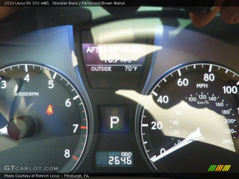 Obsidian Black / Parchment/Brown Walnut 2010 Lexus RX 350 AWD