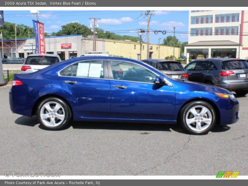 Vortex Blue Pearl / Ebony 2009 Acura TSX Sedan