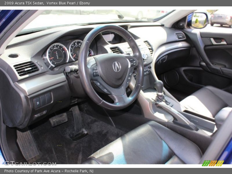 Vortex Blue Pearl / Ebony 2009 Acura TSX Sedan