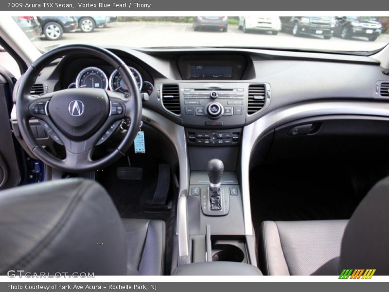 Vortex Blue Pearl / Ebony 2009 Acura TSX Sedan