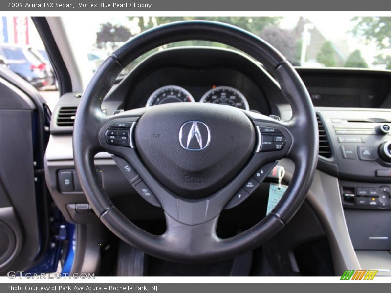 Vortex Blue Pearl / Ebony 2009 Acura TSX Sedan