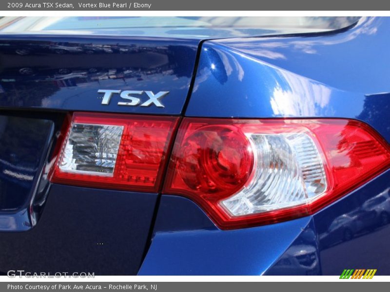 Vortex Blue Pearl / Ebony 2009 Acura TSX Sedan
