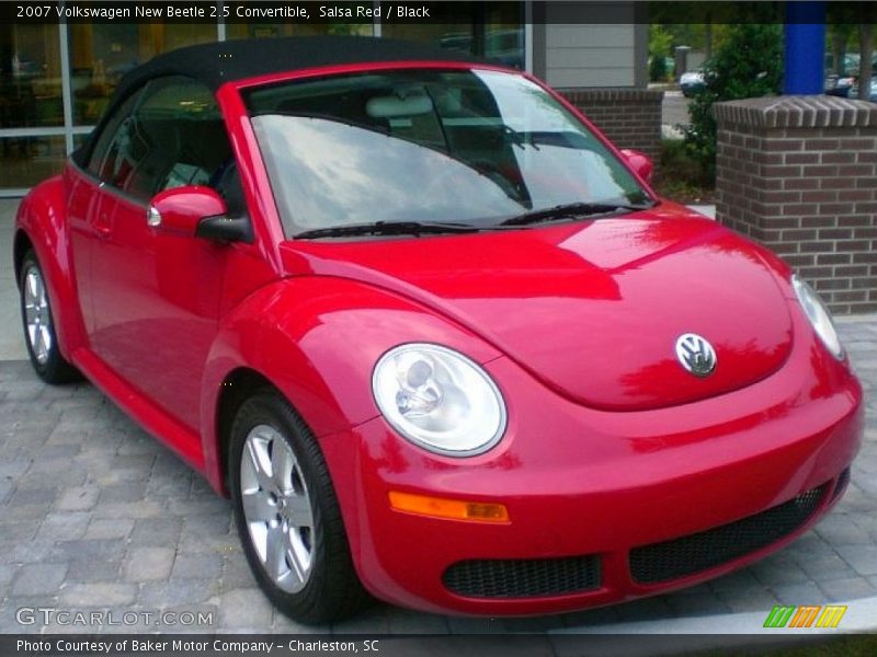 Salsa Red / Black 2007 Volkswagen New Beetle 2.5 Convertible