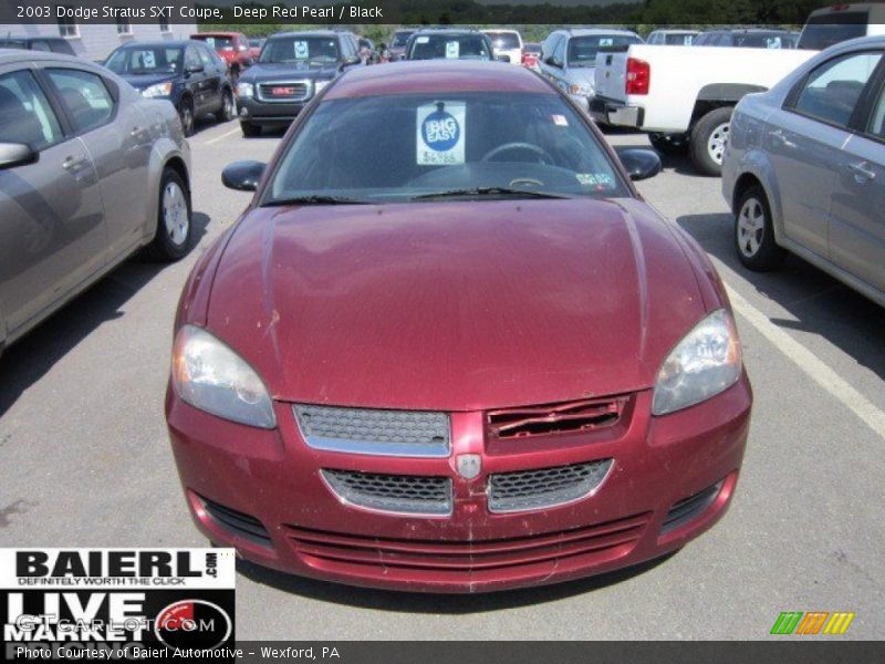 Deep Red Pearl / Black 2003 Dodge Stratus SXT Coupe