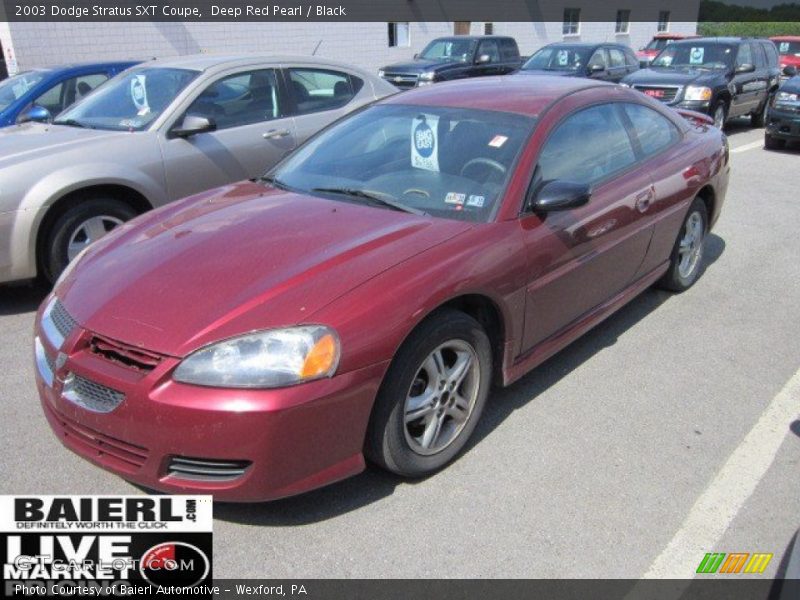 Deep Red Pearl / Black 2003 Dodge Stratus SXT Coupe