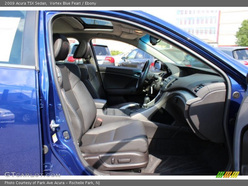 Vortex Blue Pearl / Ebony 2009 Acura TSX Sedan