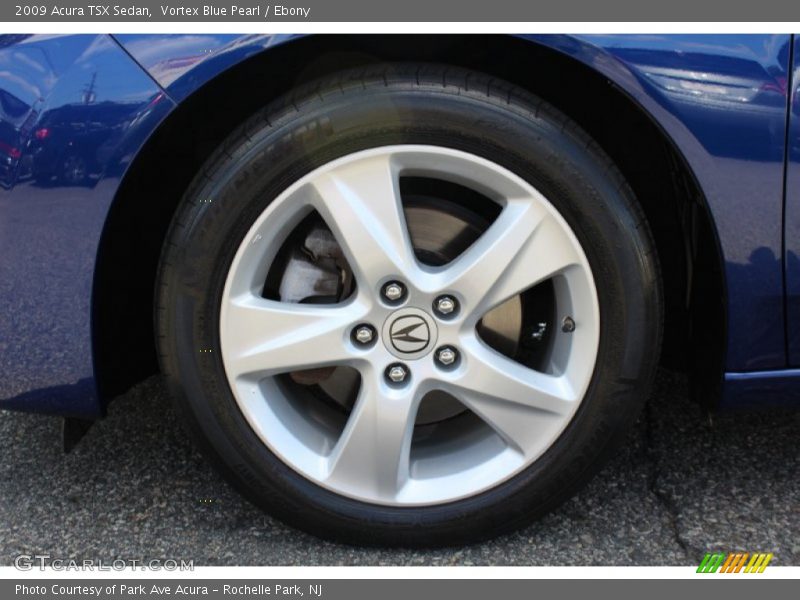 Vortex Blue Pearl / Ebony 2009 Acura TSX Sedan