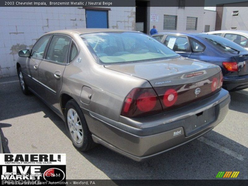 Bronzemist Metallic / Neutral Beige 2003 Chevrolet Impala