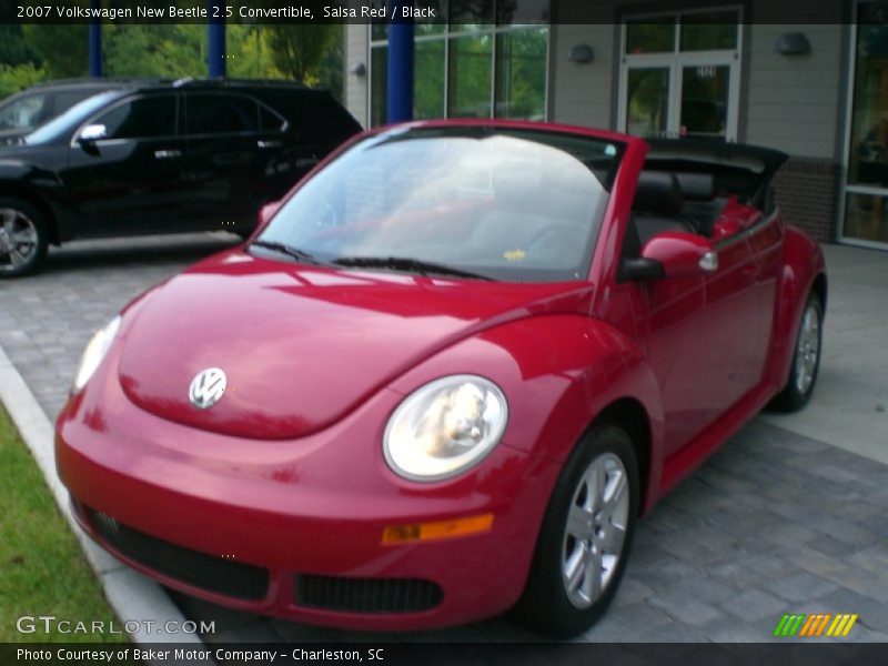Salsa Red / Black 2007 Volkswagen New Beetle 2.5 Convertible