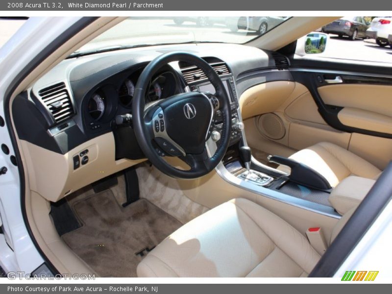 White Diamond Pearl / Parchment 2008 Acura TL 3.2