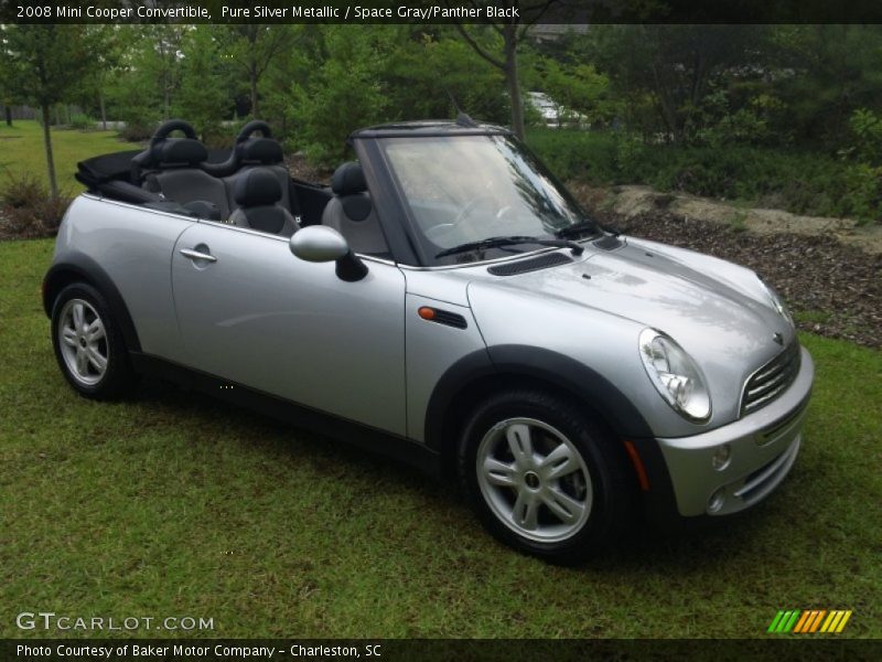 Pure Silver Metallic / Space Gray/Panther Black 2008 Mini Cooper Convertible