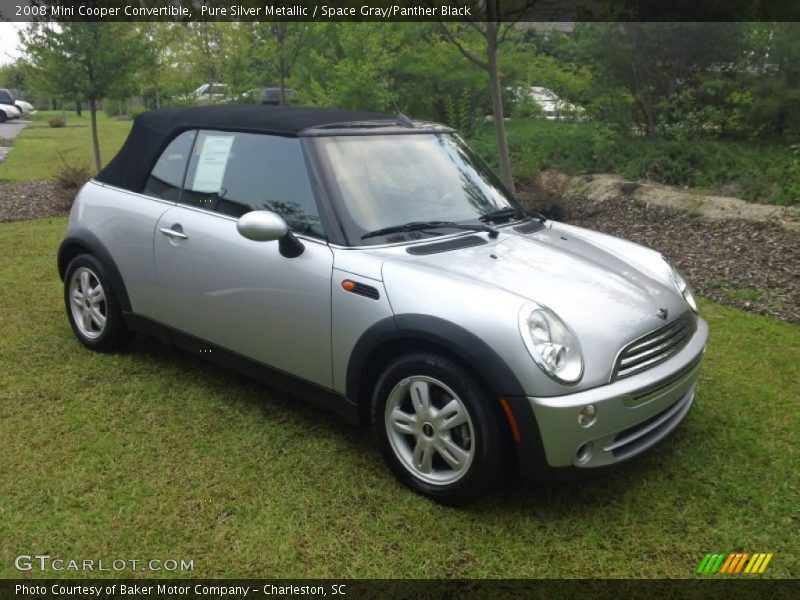 Pure Silver Metallic / Space Gray/Panther Black 2008 Mini Cooper Convertible