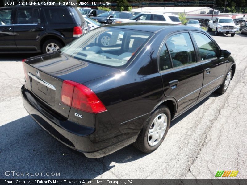 Nighthawk Black Pearl / Gray 2001 Honda Civic DX Sedan