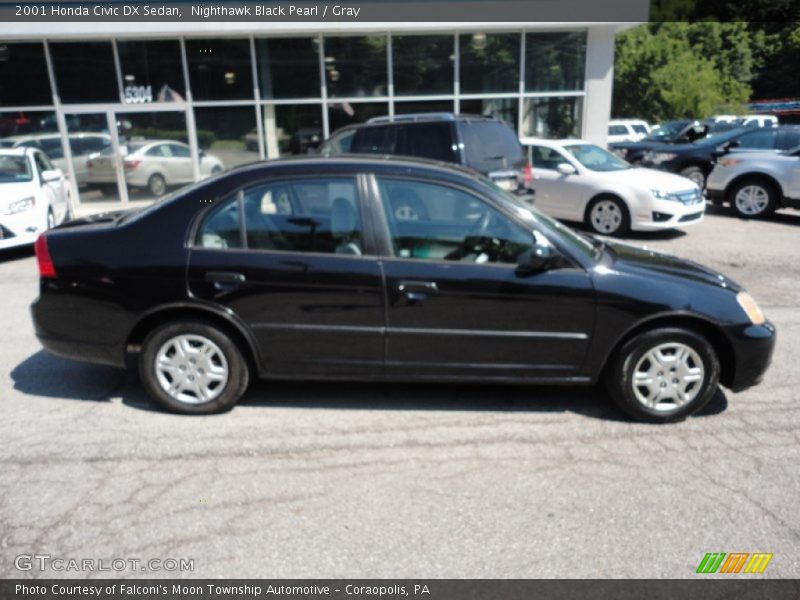 Nighthawk Black Pearl / Gray 2001 Honda Civic DX Sedan