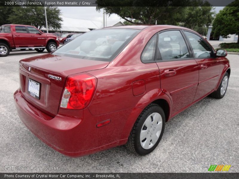 Fusion Red Metallic / Grey 2008 Suzuki Forenza