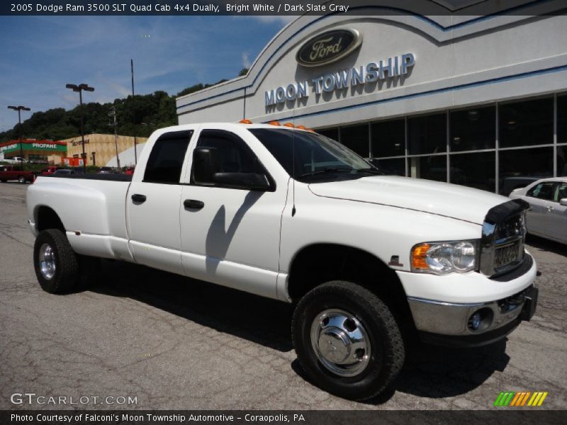 Bright White / Dark Slate Gray 2005 Dodge Ram 3500 SLT Quad Cab 4x4 Dually