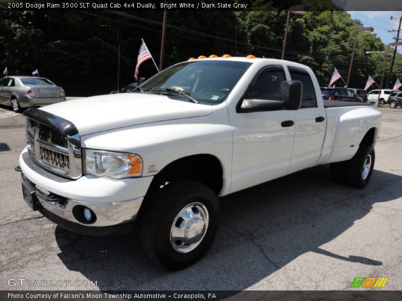 Bright White / Dark Slate Gray 2005 Dodge Ram 3500 SLT Quad Cab 4x4 Dually