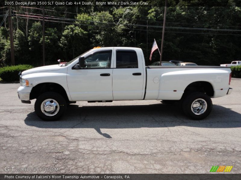 Bright White / Dark Slate Gray 2005 Dodge Ram 3500 SLT Quad Cab 4x4 Dually