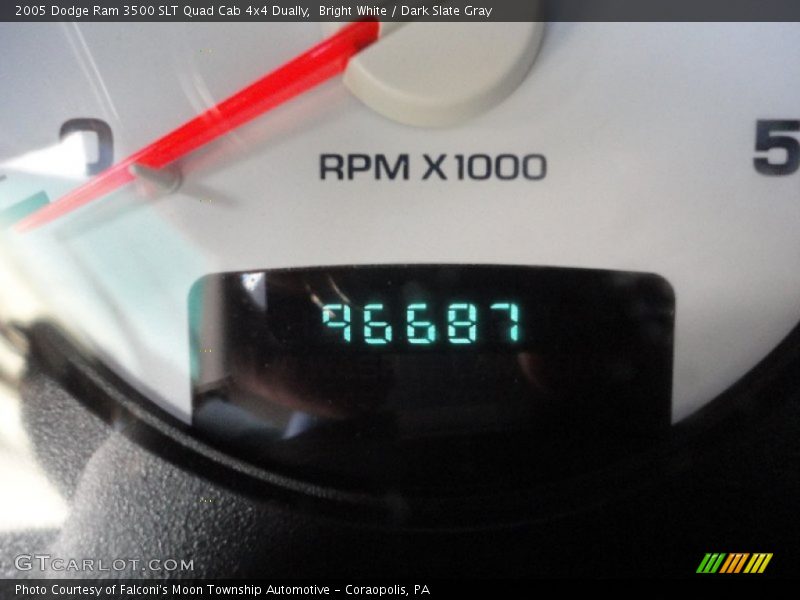 Bright White / Dark Slate Gray 2005 Dodge Ram 3500 SLT Quad Cab 4x4 Dually