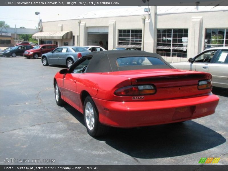 Bright Rally Red / Medium Gray 2002 Chevrolet Camaro Convertible