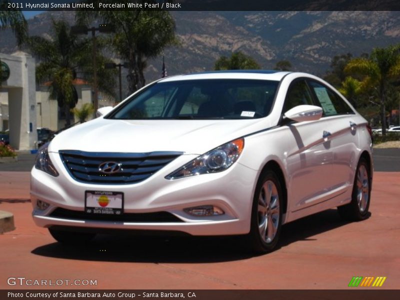 Porcelain White Pearl / Black 2011 Hyundai Sonata Limited