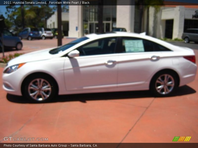 Porcelain White Pearl / Black 2011 Hyundai Sonata Limited