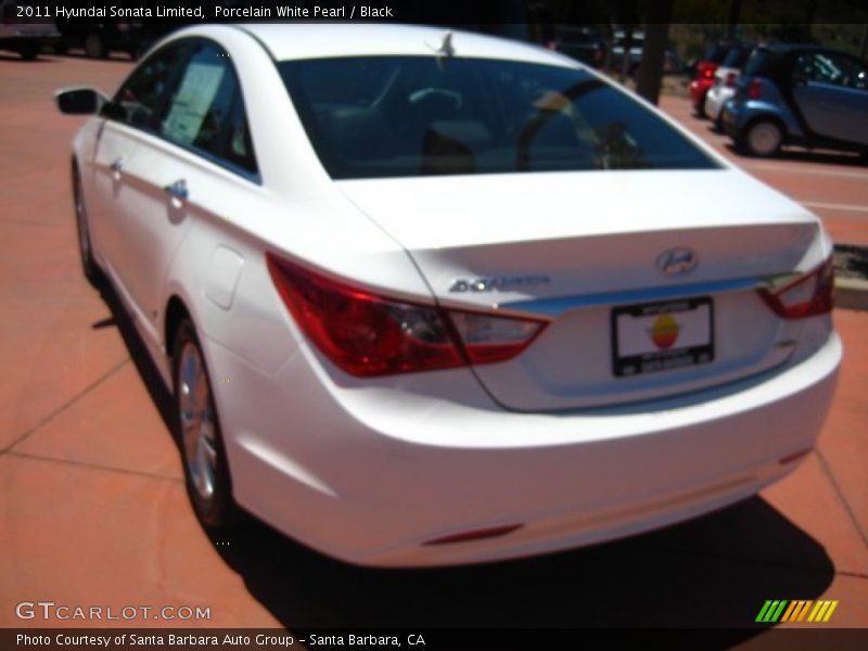 Porcelain White Pearl / Black 2011 Hyundai Sonata Limited