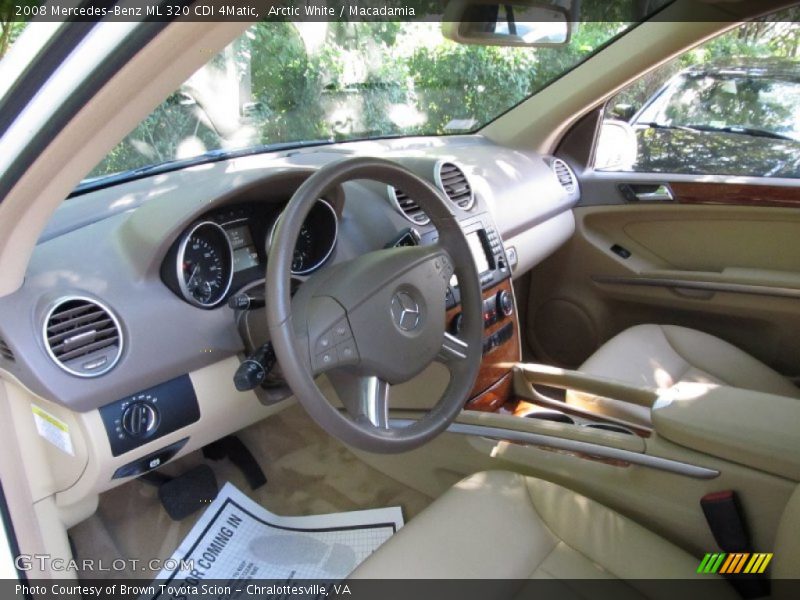 Arctic White / Macadamia 2008 Mercedes-Benz ML 320 CDI 4Matic