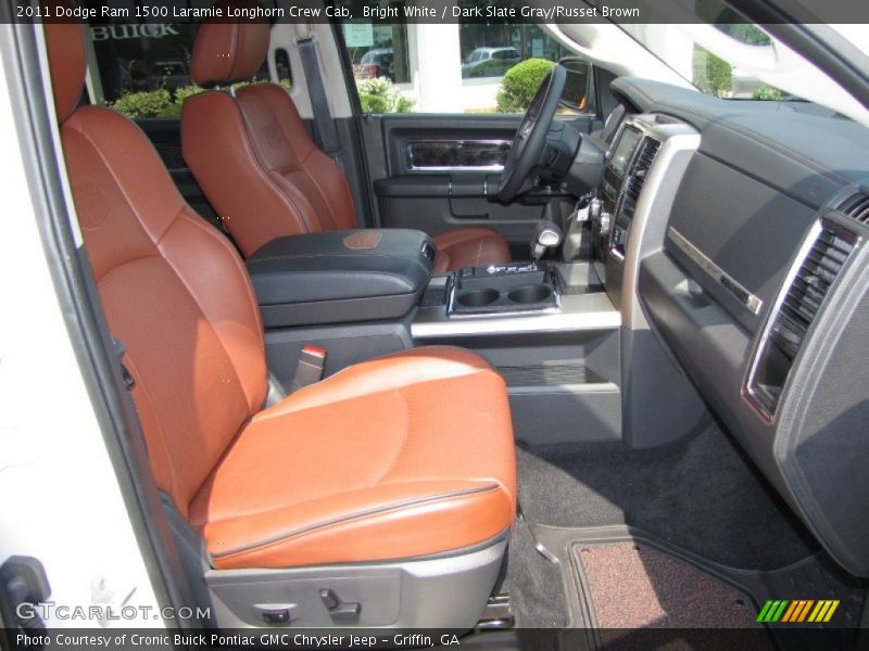 Bright White / Dark Slate Gray/Russet Brown 2011 Dodge Ram 1500 Laramie Longhorn Crew Cab