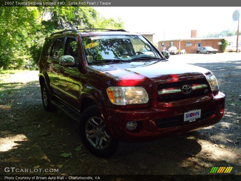 Salsa Red Pearl / Taupe 2007 Toyota Sequoia Limited 4WD