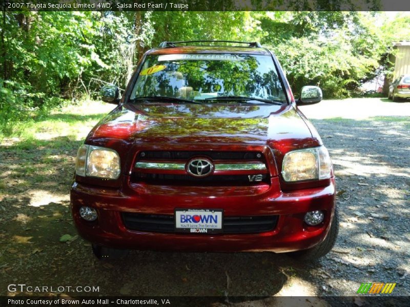 Salsa Red Pearl / Taupe 2007 Toyota Sequoia Limited 4WD