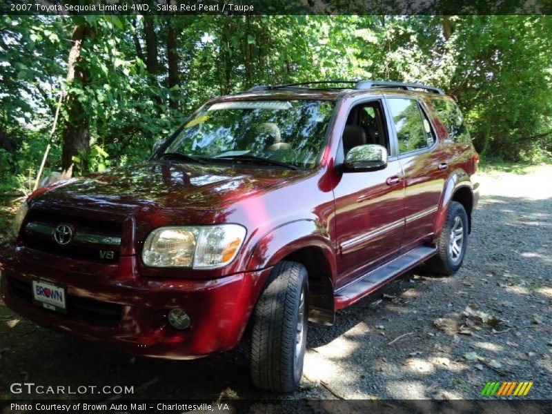 Salsa Red Pearl / Taupe 2007 Toyota Sequoia Limited 4WD