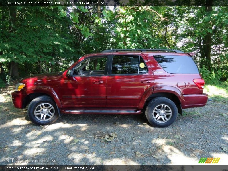 Salsa Red Pearl / Taupe 2007 Toyota Sequoia Limited 4WD